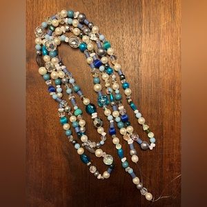 6’ Beaded Vintage Beads Christmas Garland Decoration Tree Decor Handmade